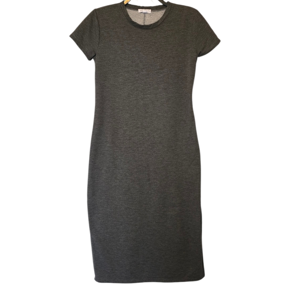 3/$15 Socialite Gray SweatShirt Midi Dress Size Medium